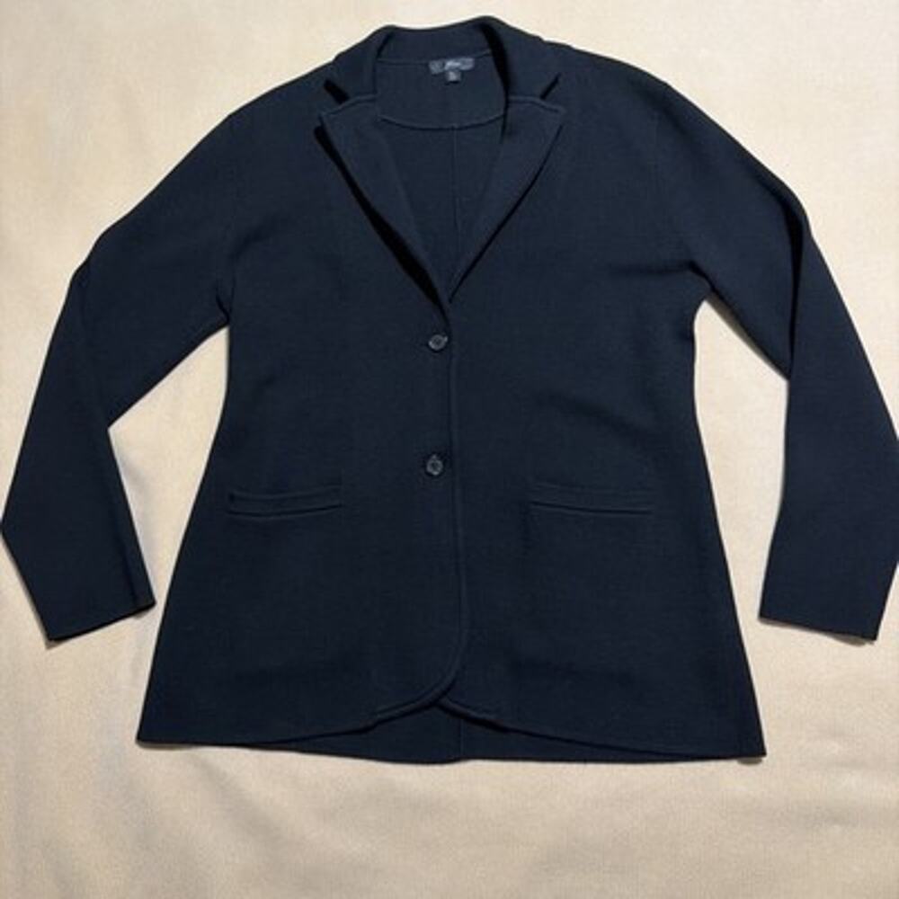 J Crew Womens Merino Cardigan Sweater Jacket Size XL 2 Button Black